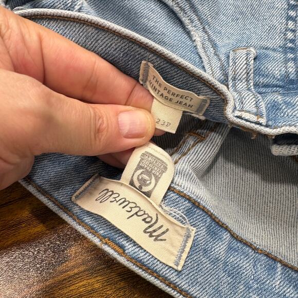 Madewell Size 23 Petite The Perfect Vintage Jeans High Rise Coffey Distressed - Picture 8 of 16